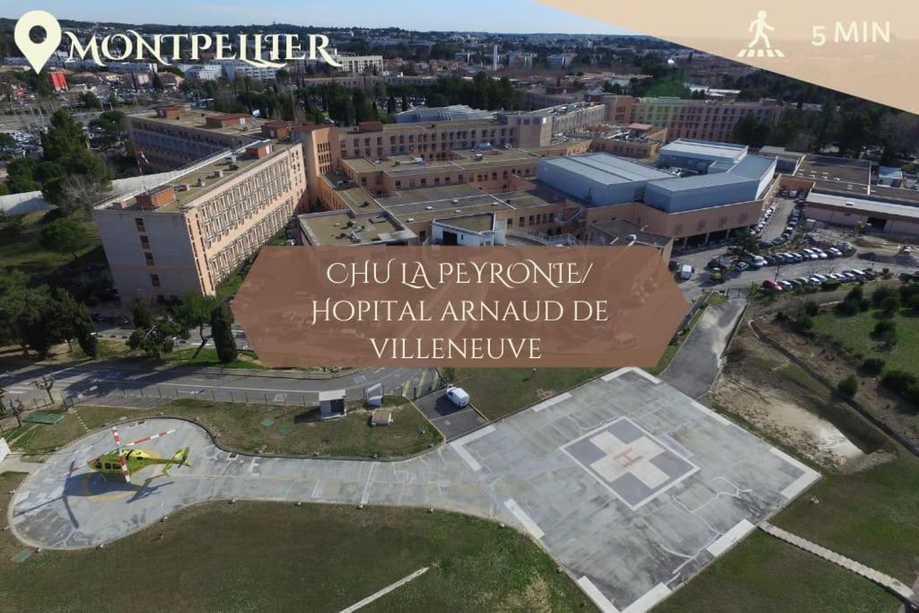 028- Chu Hopital, Appart 2Chambres, Parking, Tram Montpellier Exteriér fotografie